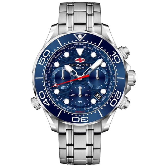 Reloj Seapro Mondial Timer SP0152 Acero Inoxidable 100m