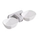 thumbnail image 3 of Cuencos Dobles Para Gatos, Comedero De Agua Para Alimentos Montado En La Pared Para Perros, Gatos, Cuenco Para Mascotas, Blanco, 3 of 3