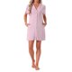 thumbnail image 1 of INSPIRE CHIC Camisones de Mujer con Botones, Camiseta de Dormir de Manga Corta, Camisón con Bolsillos, Talla S, Rosa, 1 of 6