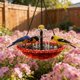 thumbnail image 1 of Fuente colgante solar baño pájaros 3 niveles cascada jardín patio decoración, 1 of 6