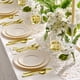 thumbnail image 2 of Platos De Plástico De Madee Premium Ivory Con Borde Dorado 60 Unidades, 2 of 8