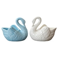 Ioensy - 2 Uds Lindo Cisne Suculentas Macetas Ornamento Para Oficina Hogar Decoraciones