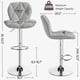 thumbnail image 2 of Juego de Taburetes de Bar Yaheetech Ajustables Piel Sintética Gris, 2 of 3