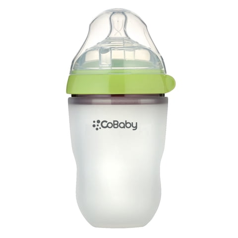Mamadera Silicona Flexible 3 A 6M Cobaby 250 Ml Verde