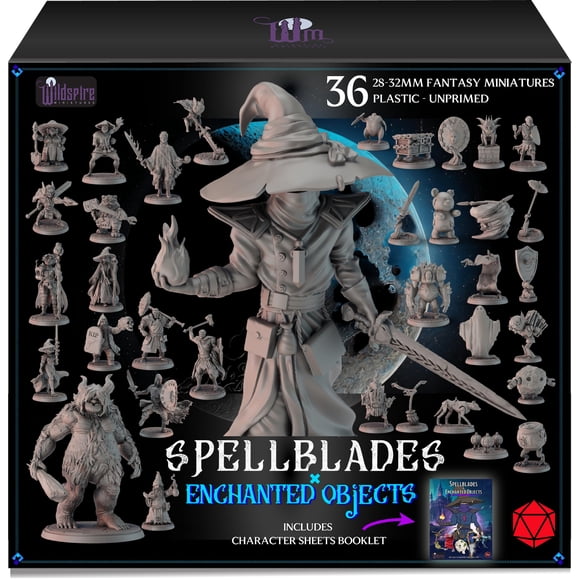 Espadas de hechizos y objetos encantados Wildspire de DND Miniatures, 28 mm