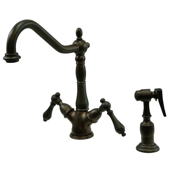 Grifo de cocina Kingston Brass KS1235ALBS 20 cm bronce aceitado