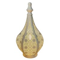 Ioensy - Sobremesa Sobremesa Luz Estilo Marroquí Linterna 16X16X33Cm Punto Redondo