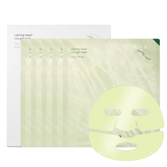 Mascarilla LUVUM Calming Repair Cica Gel con centella, paquete de 5