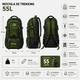 thumbnail image 4 of Mochila Trekking 55 L Gran Capacidad con 5 Compartimientos y Ajustes, 4 of 8