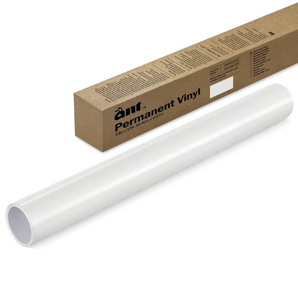 Rollo de vinilo permanente ANT 61 cm x 4,6 m blanco adhesivo
