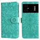 thumbnail image 2 of Funda tipo cartera FOXDOCK para Xiaomi Poco M4 5G , diseño girasol en relieve, cuero PU, cierre magnético, soporte y tarjetero, 2 of 5