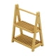 thumbnail image 2 of Estante De Almacenamiento De Madera De Doble Capa 1/6 1/12 Para Accesorios Diseño Arquitectónico Marrón Claro, 2 of 2