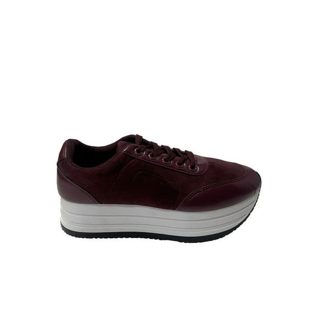 Zapatilla Gamuza Ecológica ZAY75 Burdeo