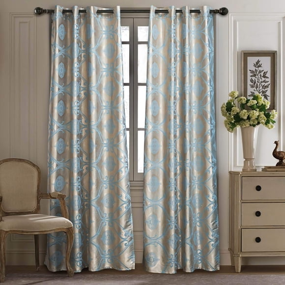 Paneles de cortina Dolce Mela Jacquard Semi-Blackout DMC804 152 x 254 cm