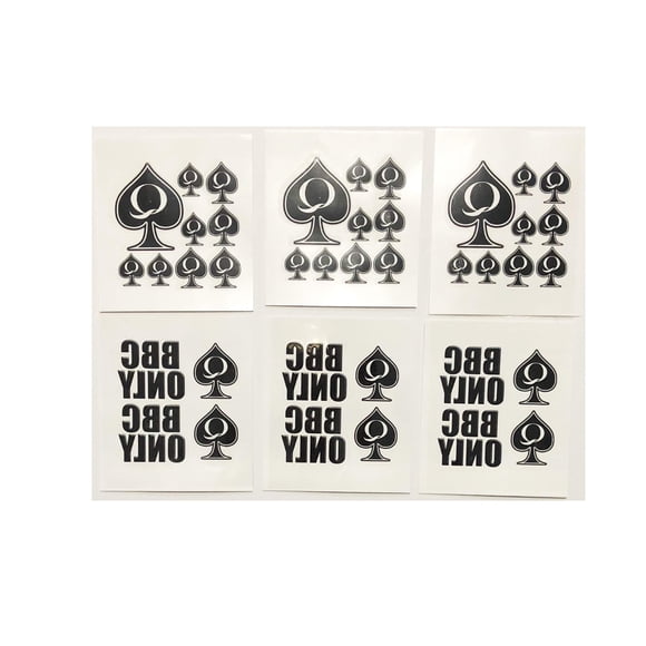 Set de Tatuajes Temporales SpadesCastle 39 Piezas, 6 Hojas