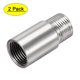 thumbnail image 1 of Uxcell Brazo de Extensión para Cabezal de Ducha Acero Inoxidable Longitud de Rosca Conector de Tubería Fundida 50mm, 1 of 7