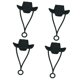 thumbnail image 1 of 4 Uds Sombrero De Vaquero Cubierta De Paja Linda Tapa Protectora De Paja Para Recuerdos De Fiesta Negro, 1 of 5