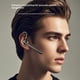 thumbnail image 2 of Auriculares Bluetooth V5.4, auriculares inalámbricos con caso de carga 500mAh auriculares libres de mano Micrófono de cancelación de ruido para oficina / conducción / negocios, negro, 2 of 3