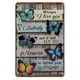 thumbnail image 1 of 1pc Beautiful Butterfly Vintage Signs Wall Art Poster Retro Poster Bar Home Bathroom Wall Decoration Sign 12x8 Inch, 1 of 2