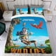 thumbnail image 4 of La Vida Salvaje Conjunto de sábanas temático, trío de piezas, cómodo y amigable con la piel, diseño único, regalo de decoración para el hogar para familiares, amigos y fans,135cm *200cm, 4 of 6