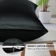 thumbnail image 5 of PiccoCasa 2 Pcs Funda de Almohada de Satén con Cremallera de Satén Sedoso, Estándar Negro, 5 of 7