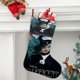 thumbnail image 2 of Bruja Cruella Tema: Calcetines de Navidad, fino lino blanco para colgar en escaleras y chimenea, decoración navideña para el hogar, regalo de Navidad.54cm×38cm, 2 of 5