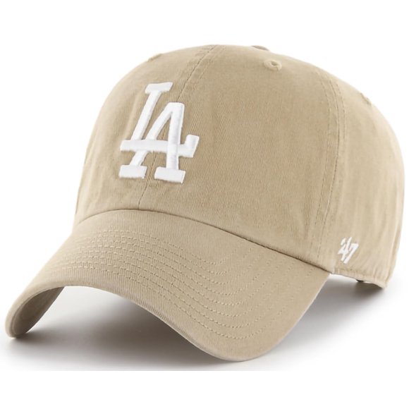 Gorra de béisbol 47 Brand MLB Los Angeles Dodgers Khaki White