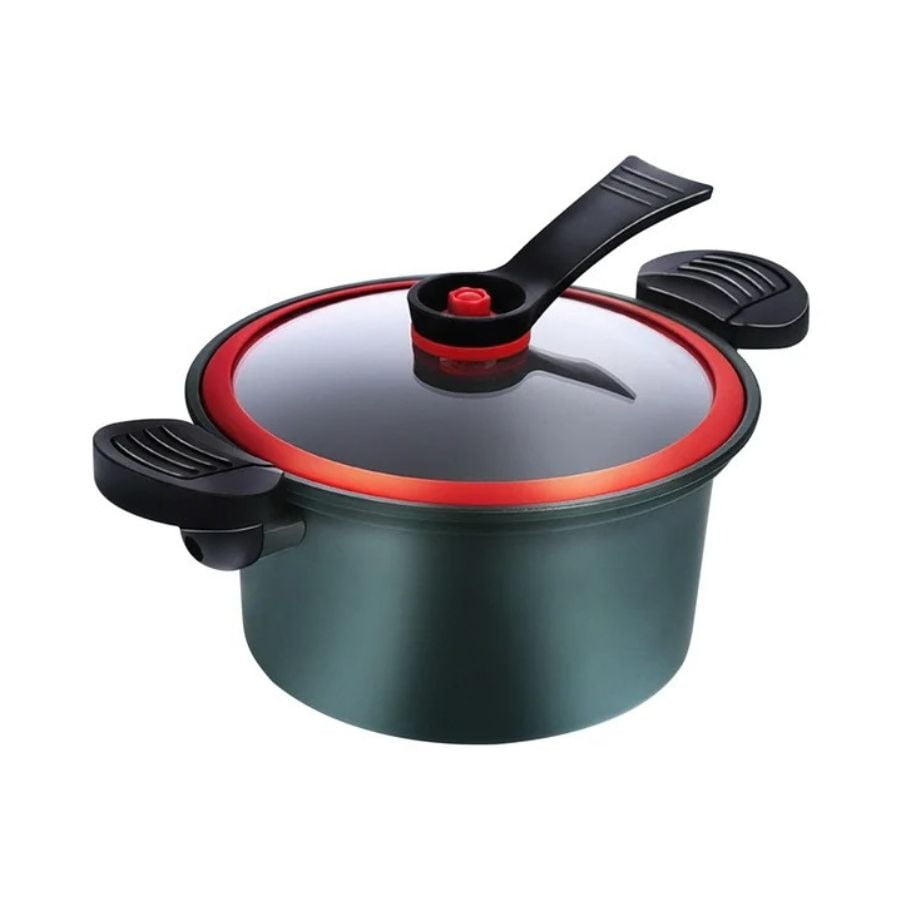 Click Ventas - Olla Micro Presion Sopa Antiadherente 3,5l Tapa De Vidrio