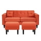 thumbnail image 1 of Sofa New Retro 3c + 2 Pouf Felpa 00 Naranjo, 1 of 6