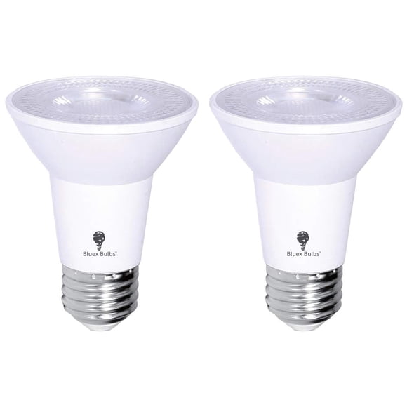 Bombillas LED Bluex PAR20, 8 W, 500 lm, 3000 K, paquete de 2
