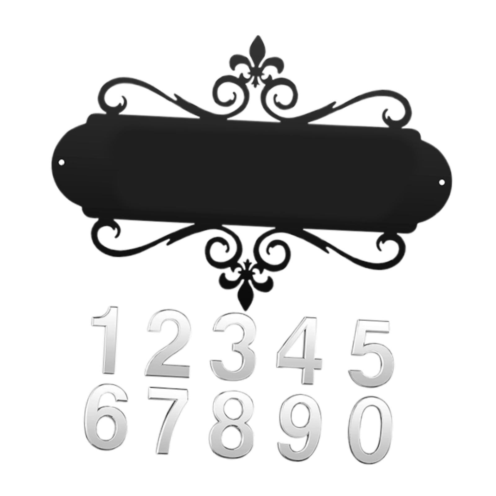 Magideal - Placa De Dirección Con Números De Casa, Letrero Con Número De Buzón, Placa Decorativa De Pared Para Interiores Y Exteriores, Regalo De Inauguración De