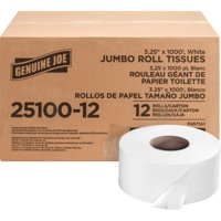 Dispensador De Papel De Baño Jumbo, Genuine Joe, 2 Capas, 1000 Pies