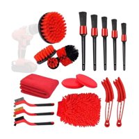 Genérico - Kit 18 Piezas Limpieza De Auto Interior Y Exterior