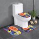 thumbnail image 1 of Anpanman Juego de 3 alfombras de baño de coral fleece: tapete de baño + alfombra de inodoro en forma de U + funda de tapa de inodoro en forma de O, 1 of 6