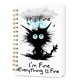 thumbnail image 1 of Cuaderno de espiral Hllwxrk A5 160 páginas - Diseño de gato explosivo, 1 of 7