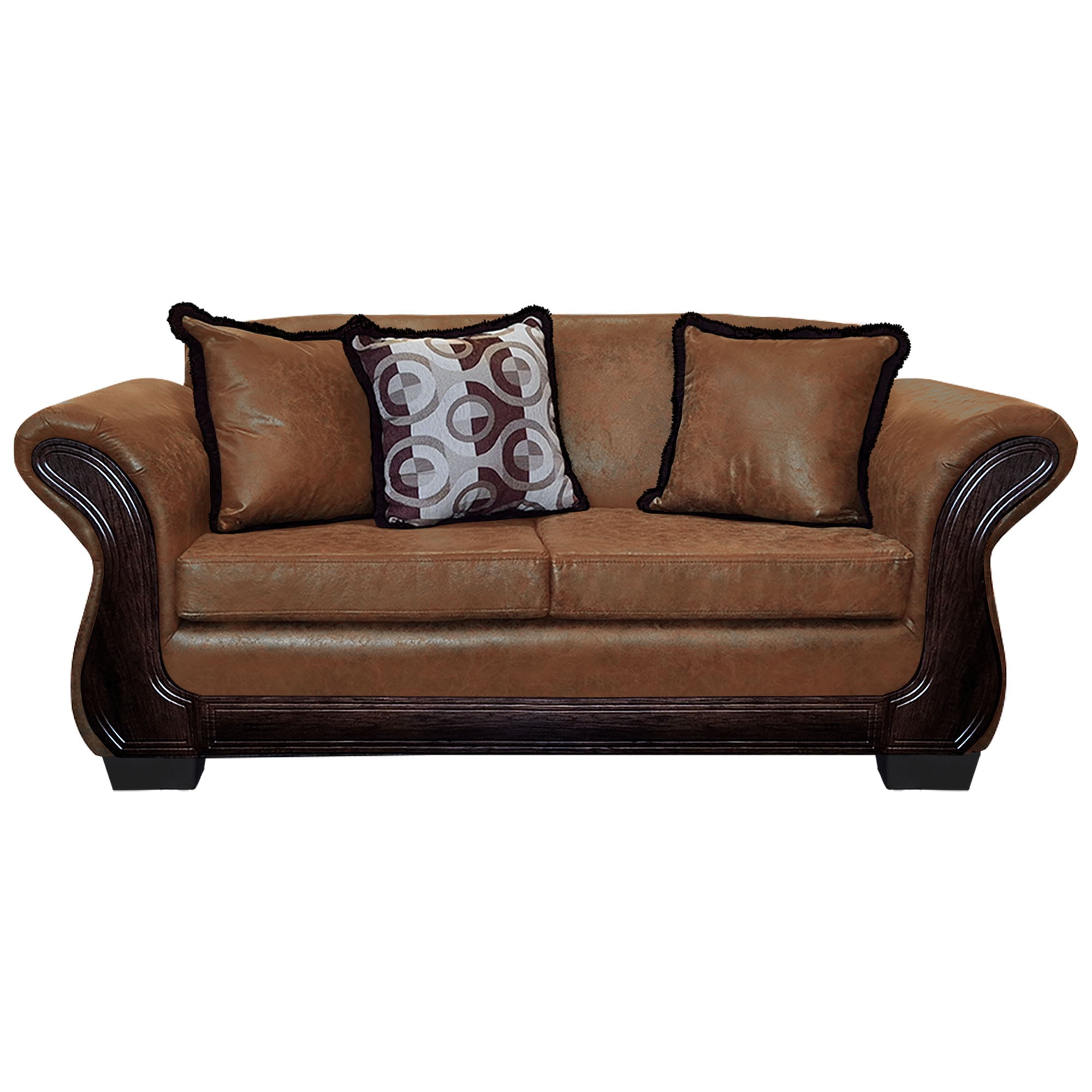 América Decora - Sofá Con Resorte Estructural 3 Personas Finis Envejecido Terracota