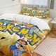 thumbnail image 2 of Pokmon 3 Piece Sets Full/Queen Size - Reversible Microfiber Quilts with Shams Soft Lightweight Bedspread Coverlet Comforter for All Season Bed Sheets, 2 of 4