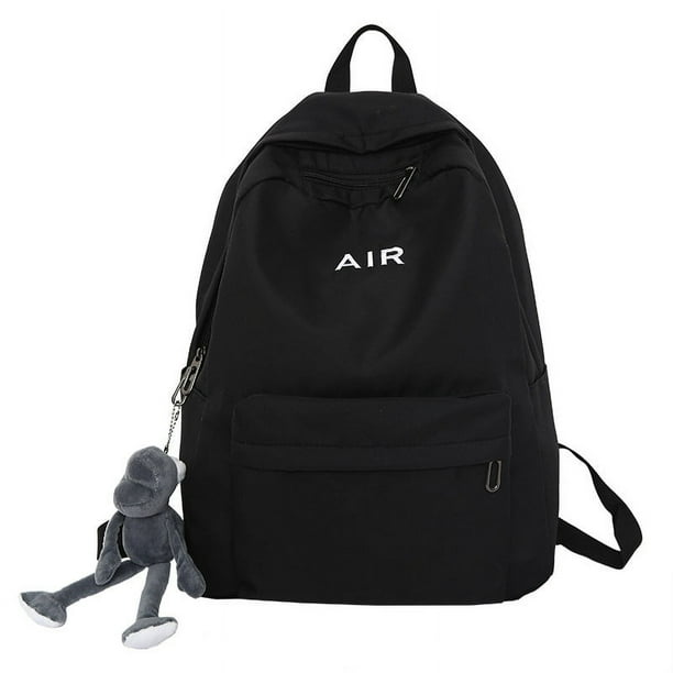 Get Trendy with our Large Capacity Shoulder Backpack for High School and College Students - Perfect for Carrying Your Computer and Books with Style! (1pc with Frog Pendant)