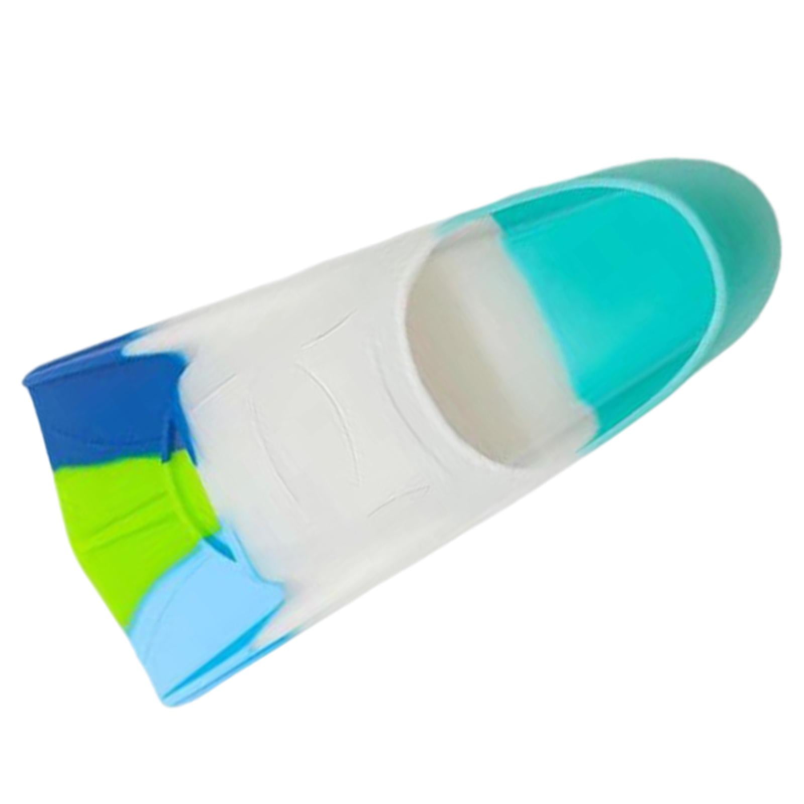 Ioensy - Aletas De Natación Para Niños Aletas De Entrenamiento De Natación De Buceo Cortas Para Principiantes Niñas Niños Azul S