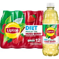 Botellas Tea Lipton Diet Mixed Berry Green De 500 Ml (Paquete De 12)
