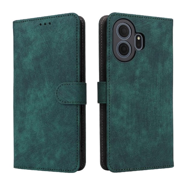 Funda Billetera para TCL NxtPaper 70 Pro 5G con Soporte - Cartera de Cuero con Ranuras Verde