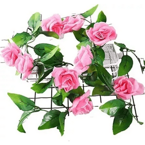 Genérico - Enredaderas Rosas Artificiales Decoración