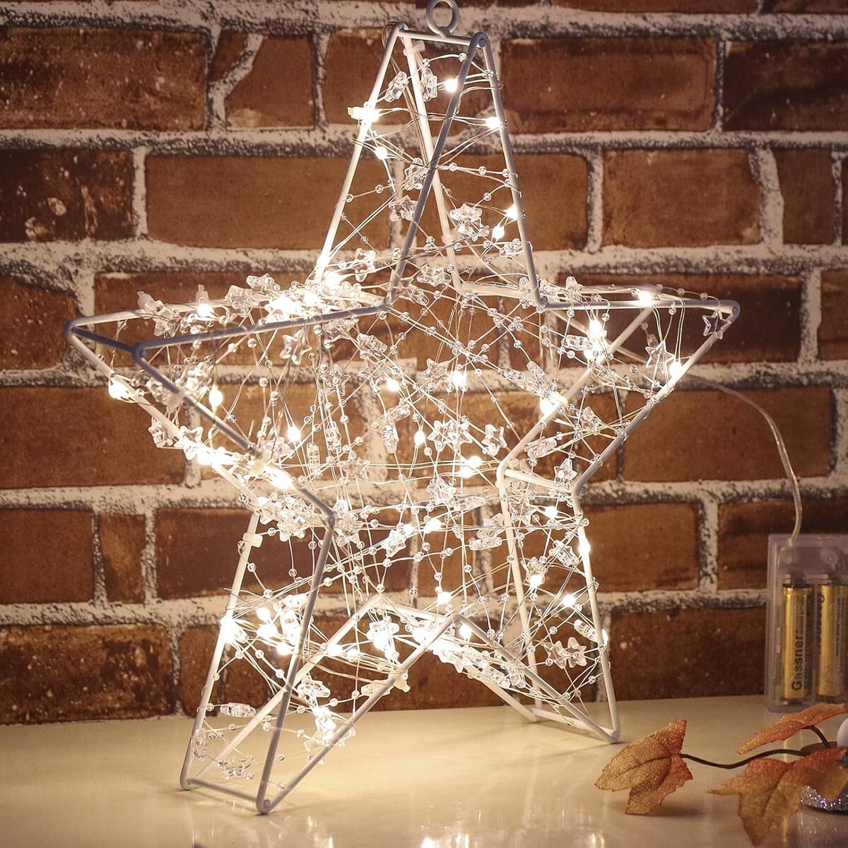 Lampara De Mesa Estrella Yishine 30 Cm 50 Led Con Timer