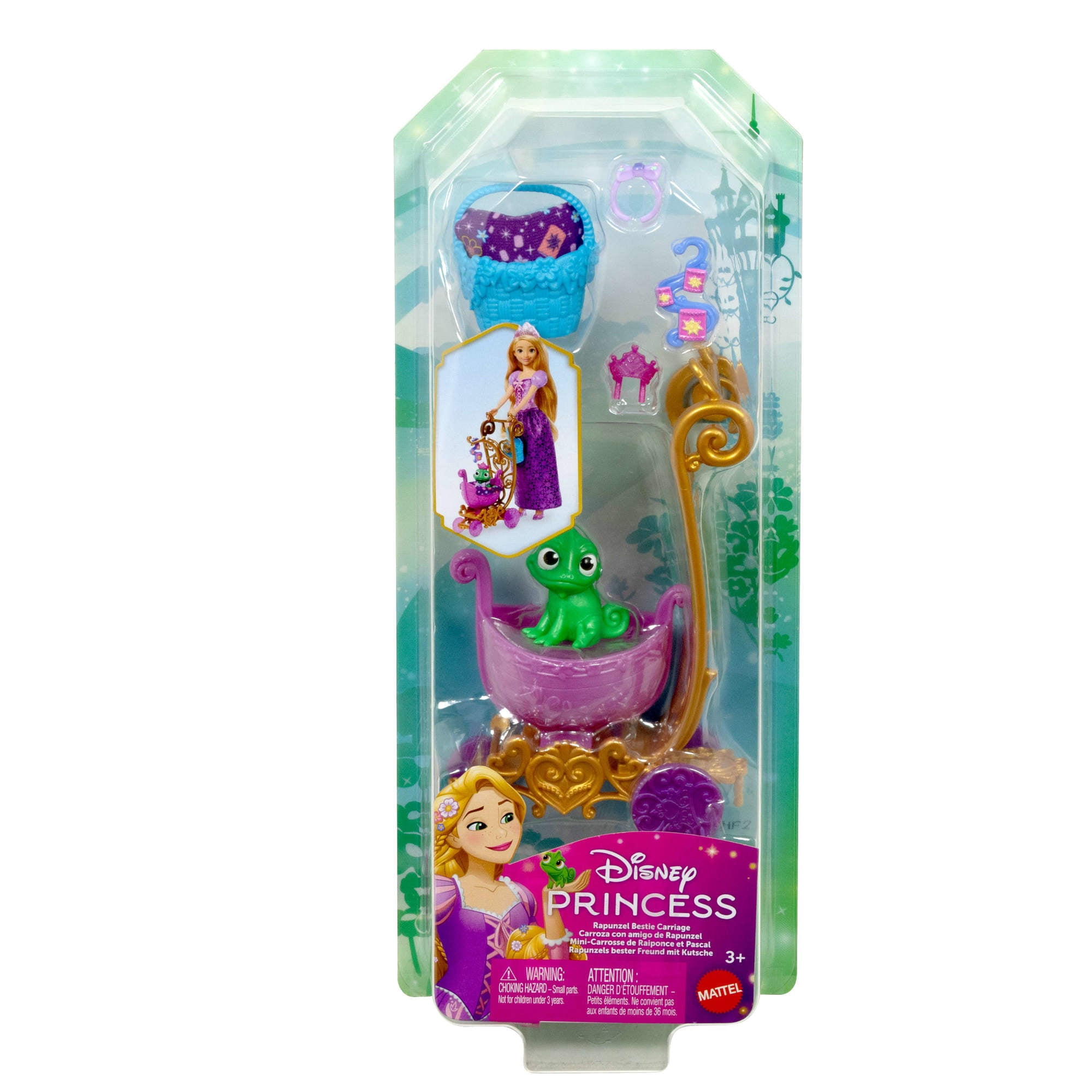 Mattel - Princesa Carriola De Animalitos Con Amigo De Rapunzel