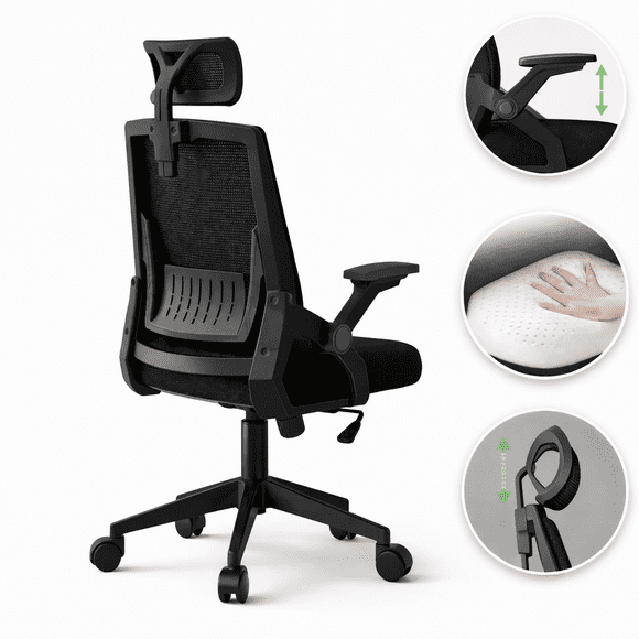 Silla Oficina Escritorio Ejecutiva Asiento De Memoria Cuello Negro