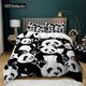 thumbnail image 1 of v176 Bed Sheets Bedding Set Panda Animal Children Winter Duvet Cover Sets Twin Full Queen King Bedroom Set Home Textile Housse De Couette 3-Piece Bedding Set (1 Duvet Cover + 2 Pillow Shams) Bed Sheet, 1 of 5