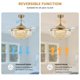 thumbnail image 4 of Ventilador de techo CROSSIO 107 cm dorado con LED retráctil 120 V, 4 of 9
