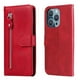 thumbnail image 1 of Funda con Cremallera para iPhone 14 PRO MAX, Carcasa Cartera de Cuero PU con Soporte y Tarjetero, 1 of 5