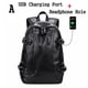 thumbnail image 3 of Backpack Men External Usb Charge Waterproof Backpack Fashion Pu Leather Travel Bag Casual School Bag Leather Bookbag, 3 of 3