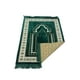 thumbnail image 2 of Alfombra de oración islámica, gruesa y suave, de terciopelo musulmán, verde, 2 of 3
